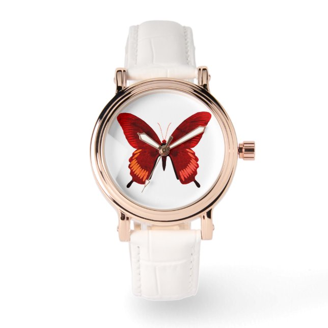 Crimson Butterfly eWatch Armbanduhr (Vorderseite)