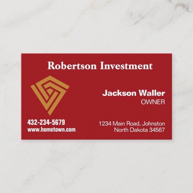 Crimson Calling Card for Any Business Visitenkarte (Vorderseite)
