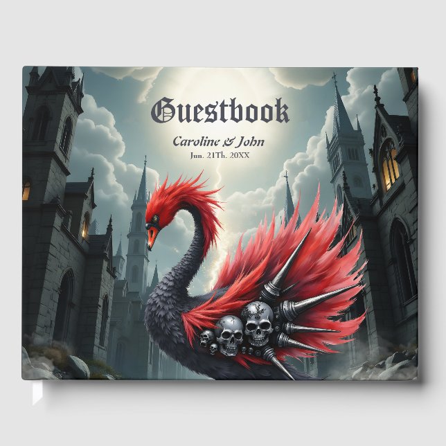 Crimson Cathedral Swan.  Gästebuch (Vorderseite)