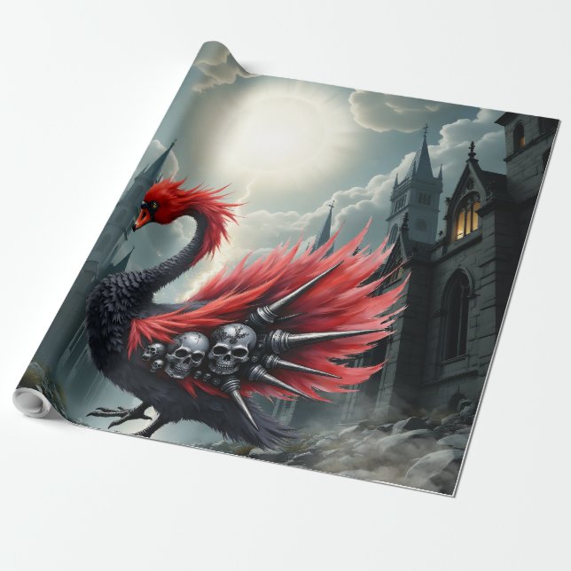 Crimson Cathedral Swan. Geschenkpapier (Ungerollt)