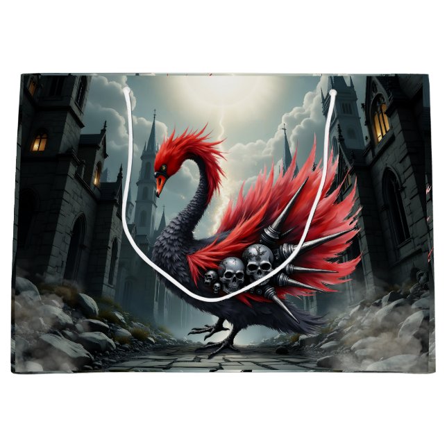 Crimson Cathedral Swan. Große Geschenktüte (Vorderseite)