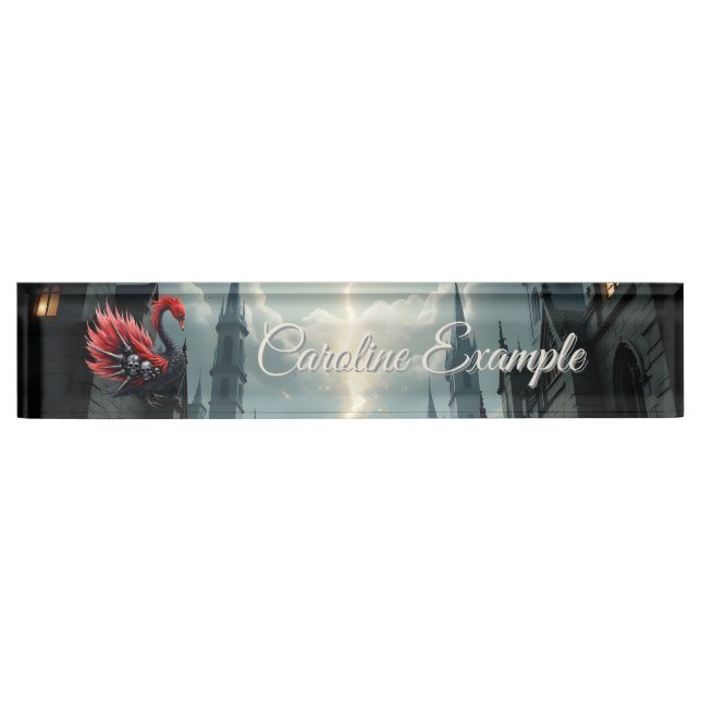 Crimson Cathedral Swan Namensplakette (Vorderseite)