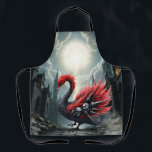 Crimson Cathedral Swan. Schürze<br><div class="desc">Crimson Cathedral Swan. In the silent ruins of forgotten cathedrals, a creature walks where light and shadow collide. The Crimson Cathedral Swan is no ordinary bird. Its blazing scarlet feathers burn like embers against the cold stone of a gothic city. Along its wings, relics of the past remain — skulls,...</div>