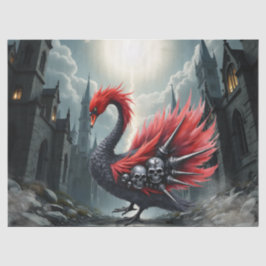 Crimson Cathedral Swan. Seidenpapier