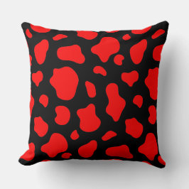 Crimson & Charcoal Spotted Decorative Pillow Kissen