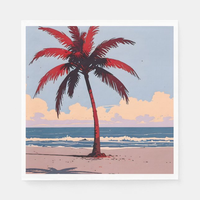 Crimson Coastline Serviette (Vorderseite)