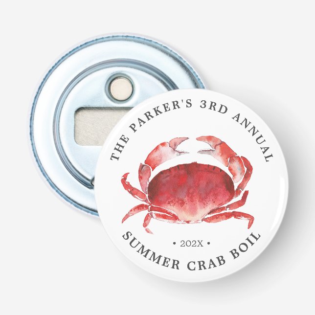 Crimson Crab | Crab Boil Event Flaschenöffner (Vorderseite)