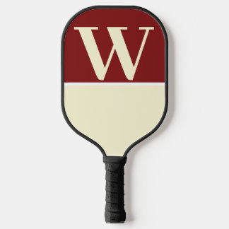 Crimson & Cream College Monogram Pickleball Paddle