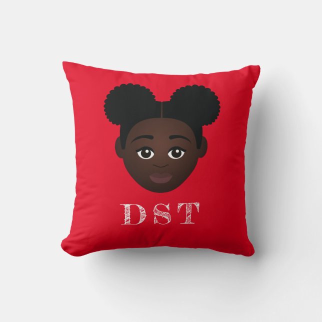 Crimson & Cream Message Throw Kissen (Vorderseite)