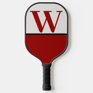 Crimson & Cream Uni Monogram Pickleball Paddel Schläger
