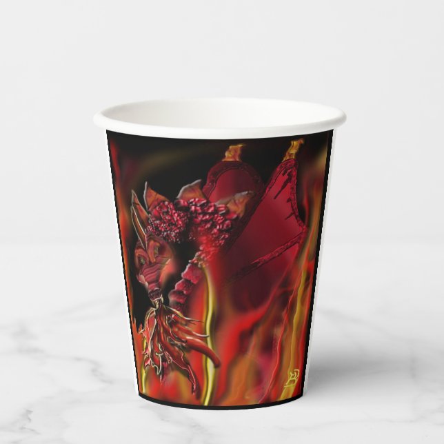 Crimson Dragon Paper Cup Pappbecher (Vorderseite)
