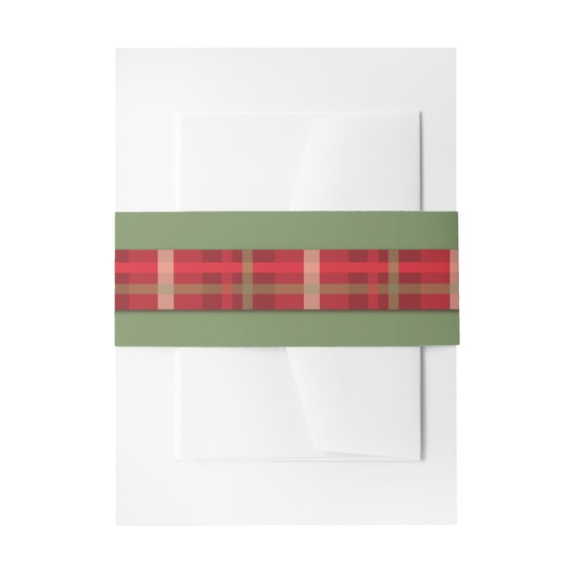 Crimson & Evergreen Weihnachten Einladungsbanderole (Vorderseite Beispiel)