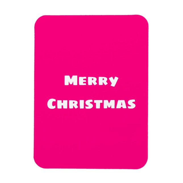 Crimson Festive Frohe Weihnachten Magnet (Vertikal)