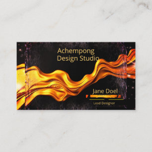 Crimson Flame Gold – Opule Artistic Brand Identity Visitenkarte