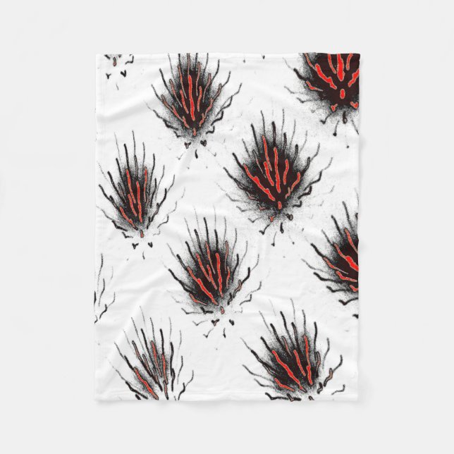 Crimson Flameburst Fleece Blanket (Vorderseite)