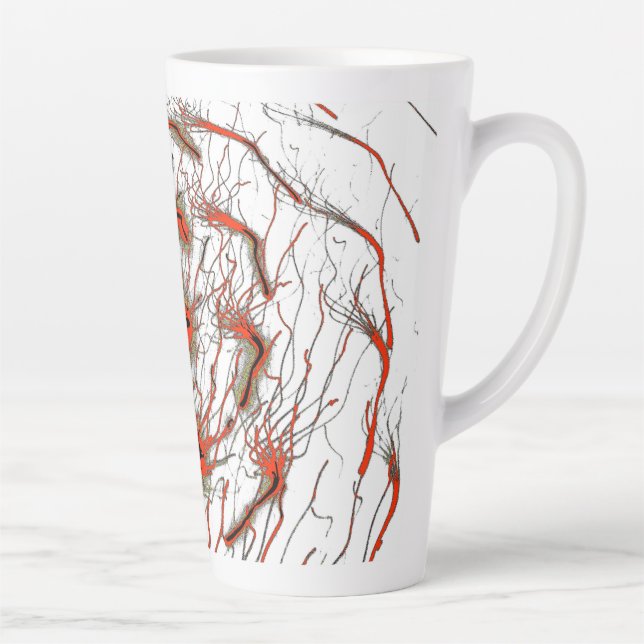 Crimson Flowline Latte Mug Milchtasse (Rechts)
