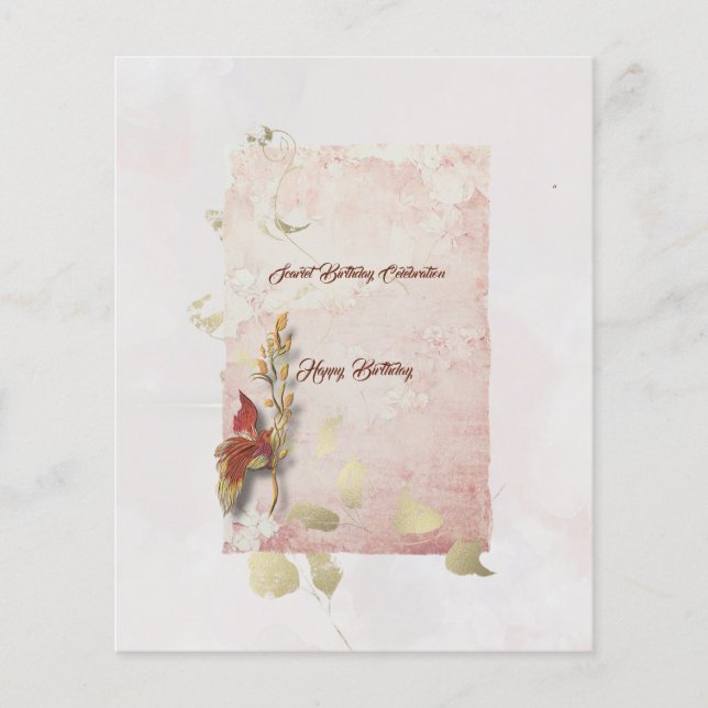 Crimson flüstert Geburtstagsparty-Flyer Flyer (Vorne)