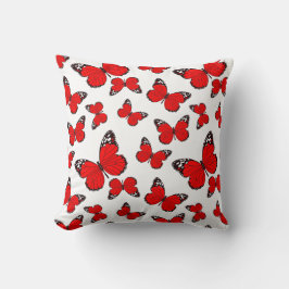 Crimson Flutter Pillow Kissen