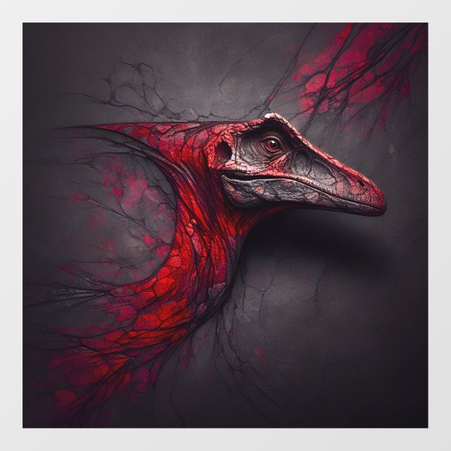 Crimson Fossil unverschämte Fensterklammer Fensteraufkleber (Blatt)