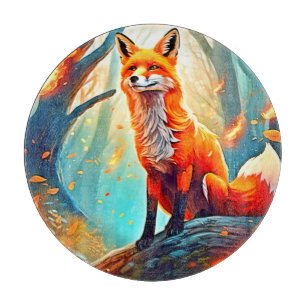 Crimson Fox Scene Design Schneidebrett