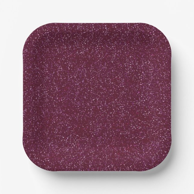 Crimson Glitzer Pappteller (Vorderseite)