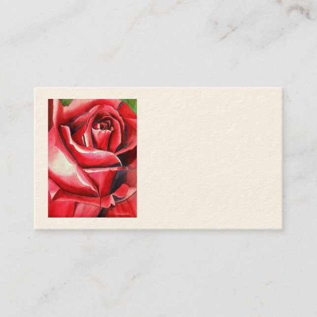 Crimson Glory Roses cartes de visite par Sacha Gro (Devant)