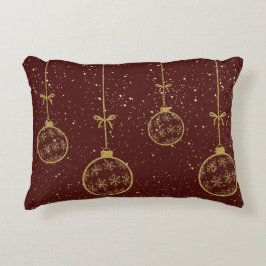 Crimson & Gold Ornamente Weihnachtsakzent-Kissen Dekokissen