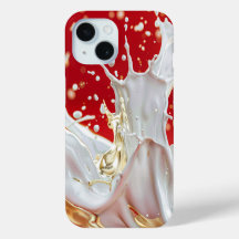 Crimson Gold Splash iPhone Case