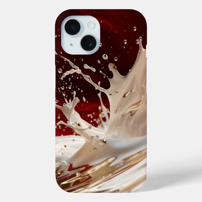 Crimson Gold Splash iPhone Case (Rückseite)
