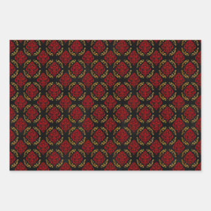 Crimson Gothic Gift Wrap Geschenkpapier Set