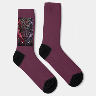 Crimson Gothic Socks - Crew Socks Socken