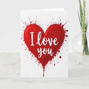 Crimson Heart I Love You Karte