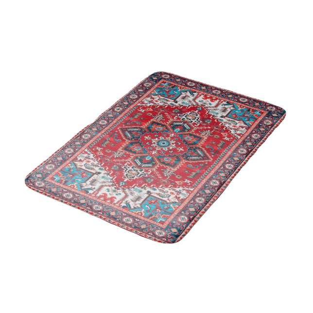 Crimson Heirloom: marokkanisches Erbe Rug Art Badematte (Schrägansicht)