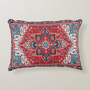 Crimson Heirloom: marokkanisches Erbe Rug Art Dekokissen