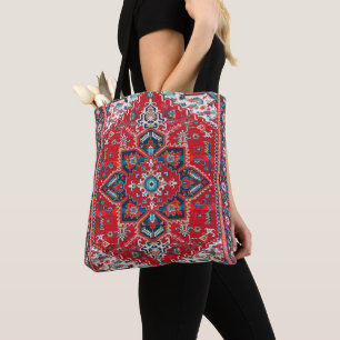 Crimson Heirloom: marokkanisches Erbe Rug Art Tasche