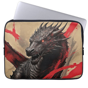 Crimson Ink Dragon Laptop Hülle Laptopschutzhülle