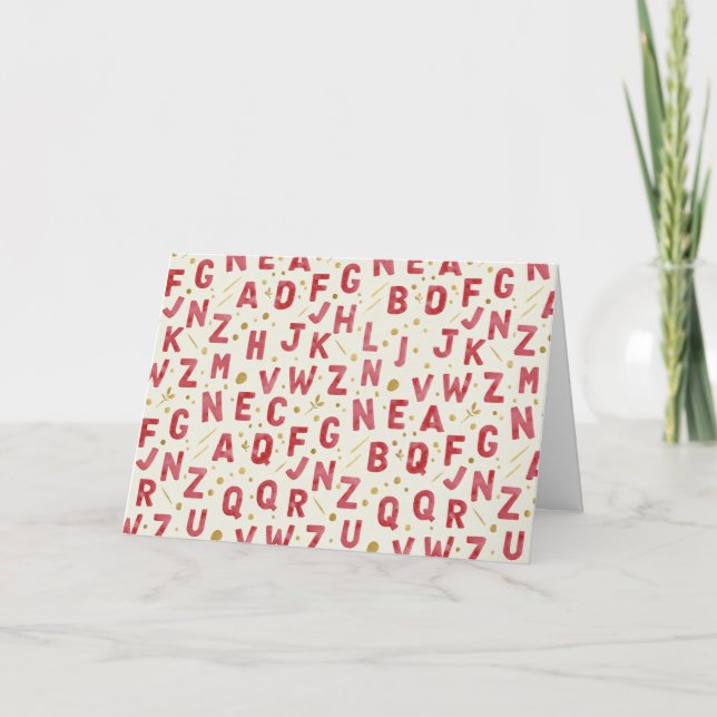 Crimson Jubilee Artisan Alphabet Karte (Vorderseite)