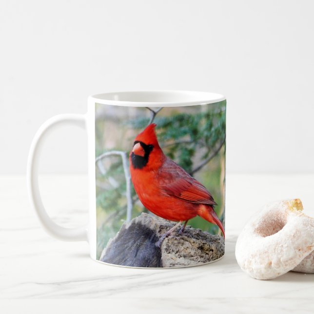 Crimson Kardinal Woods Kaffeetasse (Mit Donut)