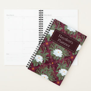Crimson Lotus Elegance Motif - Le Lotus Blanc