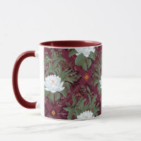 Crimson Lotus Elegance Muster - Der weiße Lotus