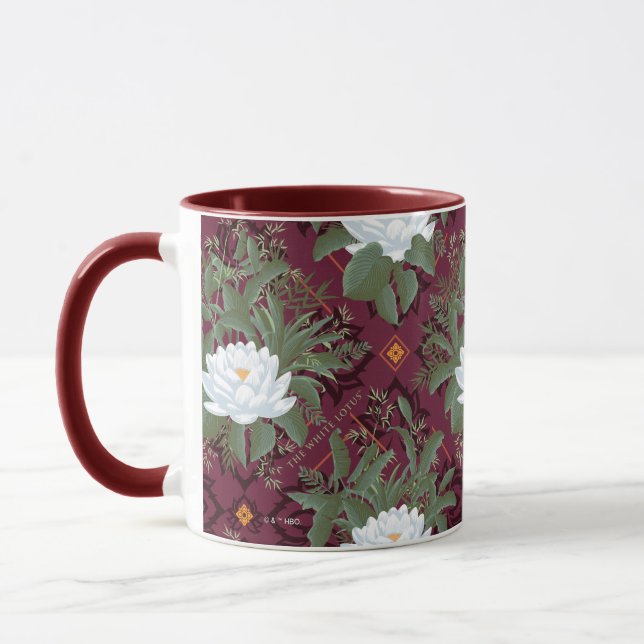 Crimson Lotus Elegance Muster - Der weiße Lotus Tasse (Links)