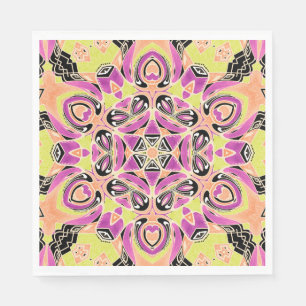 Crimson , Mandala in mehreren Farben Serviette