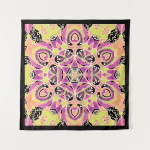 Crimson , Mandala in mehreren Farben Wandteppich
