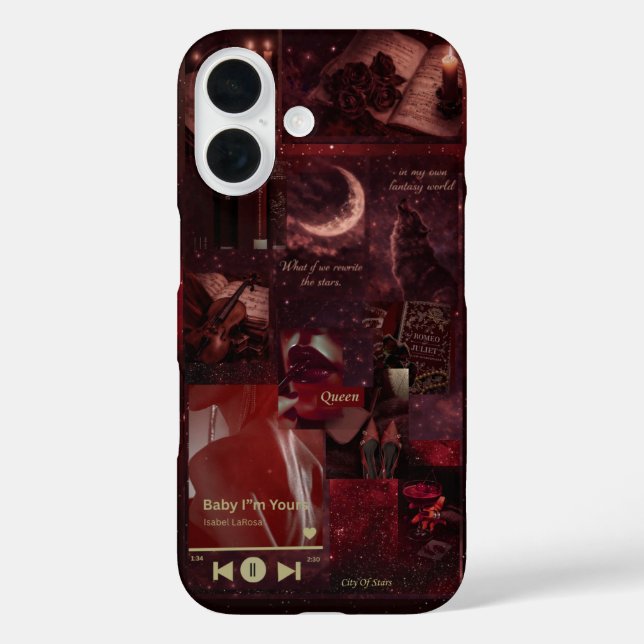 Crimson Moon Curio iPhone-Hülle iPhone 16 Hülle (Rückseite)