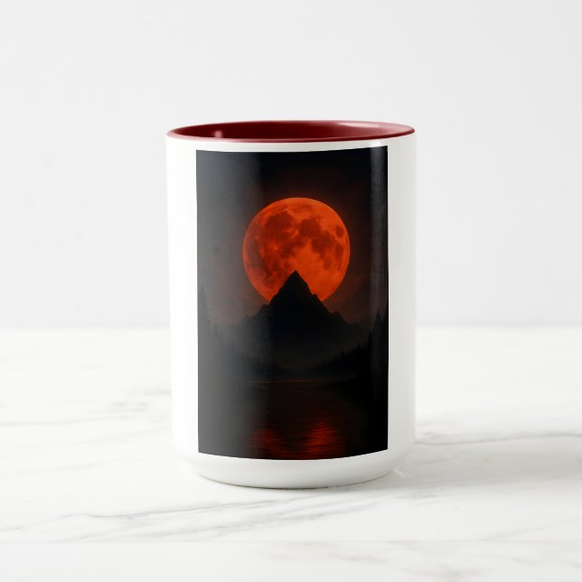 Crimson Moonrise Mountain Tasse (Zentrum)
