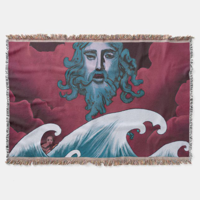 Crimson Neptune Ölgemälde Decke (Vorderseite)