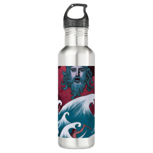Crimson Neptune Ölgemälde Edelstahlflasche