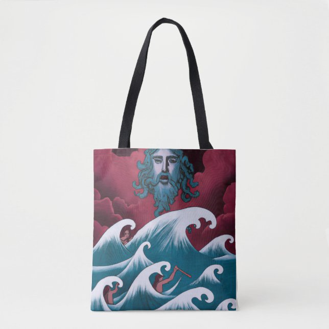 Crimson Neptune Ölgemälde Tasche (Vorderseite)