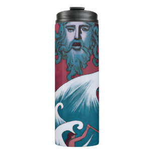 Crimson Neptune Ölgemälde Thermosbecher