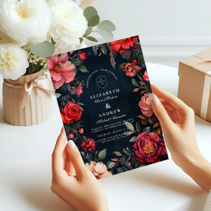Crimson Noir Hochzeit Einladung